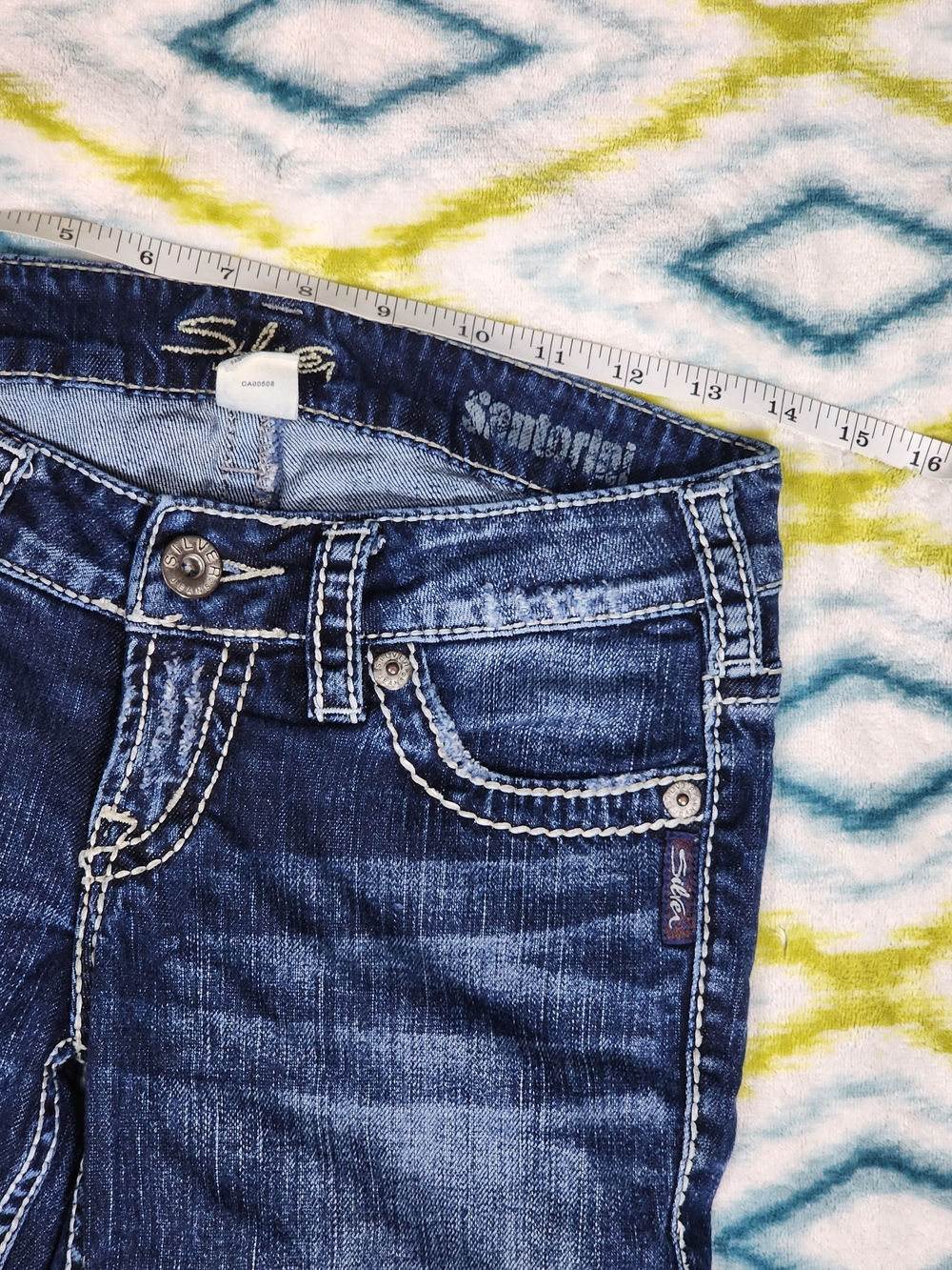 Silver Jeans Low Rise Blue Ankle-Length Jeans - Picture 3 of 11